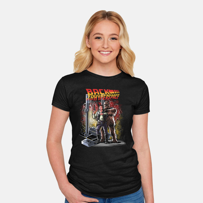 Back To The Hyperspace-Womens-Fitted-Tee-zascanauta