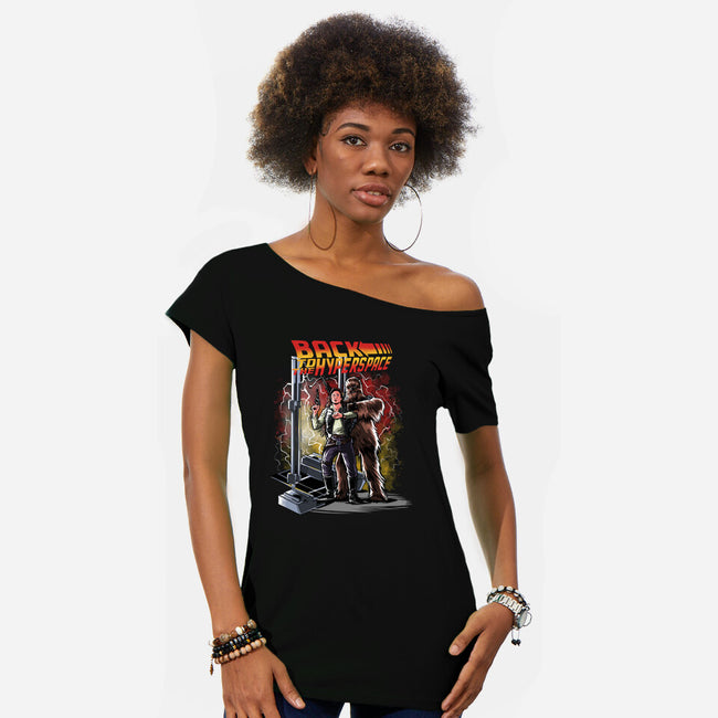 Back To The Hyperspace-Womens-Off Shoulder-Tee-zascanauta