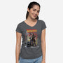 Back To The Hyperspace-Womens-V-Neck-Tee-zascanauta