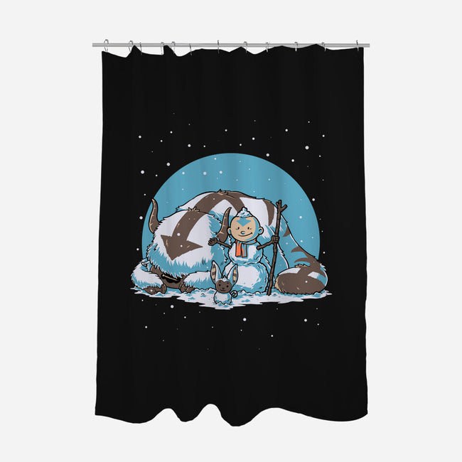 Snow Fun Bender-None-Polyester-Shower Curtain-Studio Mootant