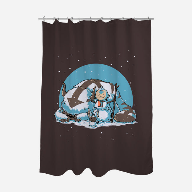 Snow Fun Bender-None-Polyester-Shower Curtain-Studio Mootant