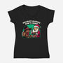 Holiday Food Calories-Womens-V-Neck-Tee-Studio Mootant