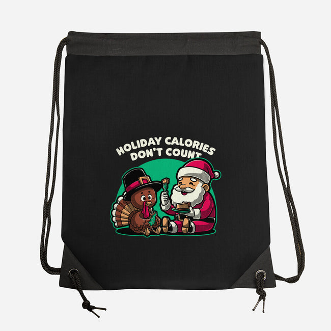 Holiday Food Calories-None-Drawstring-Bag-Studio Mootant