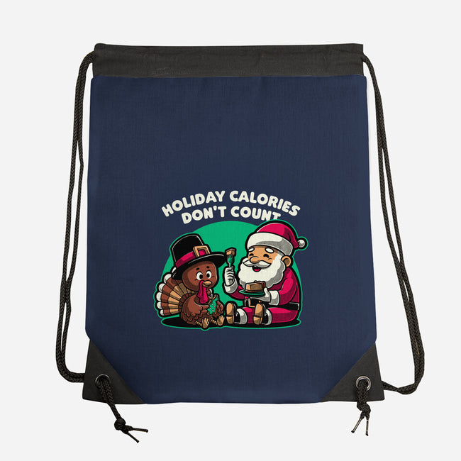 Holiday Food Calories-None-Drawstring-Bag-Studio Mootant