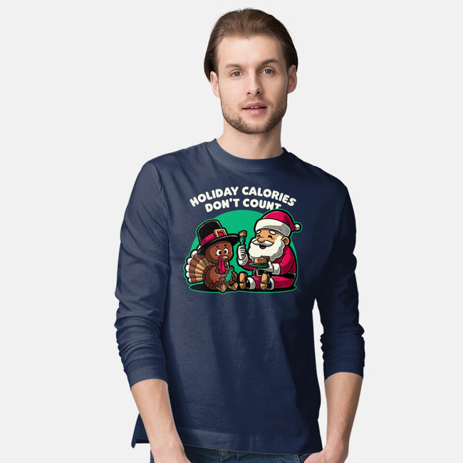 Holiday Food Calories-Mens-Long Sleeved-Tee-Studio Mootant