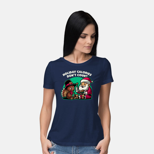 Holiday Food Calories-Womens-Basic-Tee-Studio Mootant