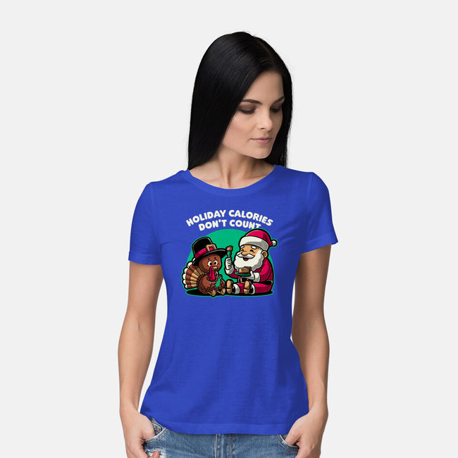 Holiday Food Calories-Womens-Basic-Tee-Studio Mootant