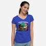 Holiday Food Calories-Womens-V-Neck-Tee-Studio Mootant