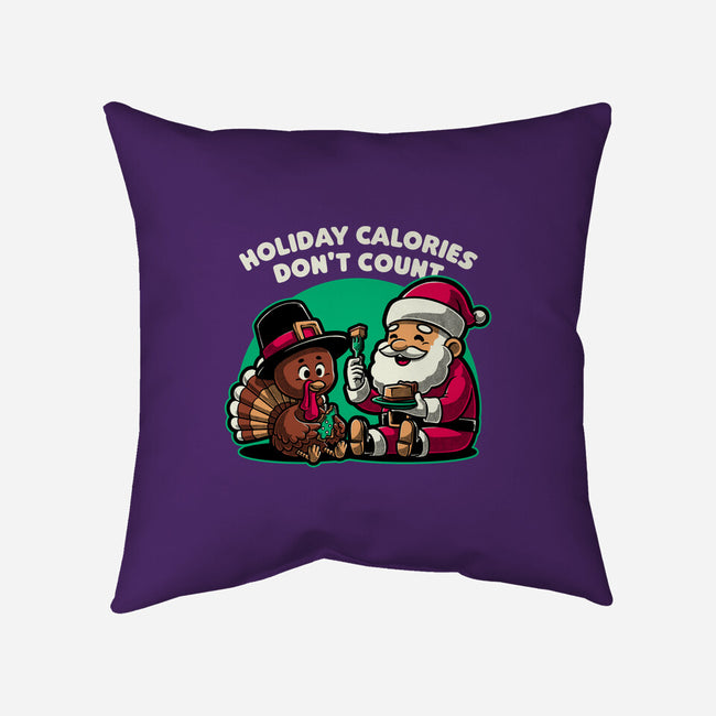 Holiday Food Calories-None-Non-Removable Cover w Insert-Throw Pillow-Studio Mootant