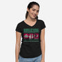 Family Holiday Survival Guide-Womens-V-Neck-Tee-Studio Mootant