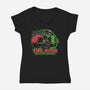 Evil Star Stealing Christmas-Womens-V-Neck-Tee-Studio Mootant