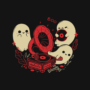 Spooky Cute Gramophone Ghosts