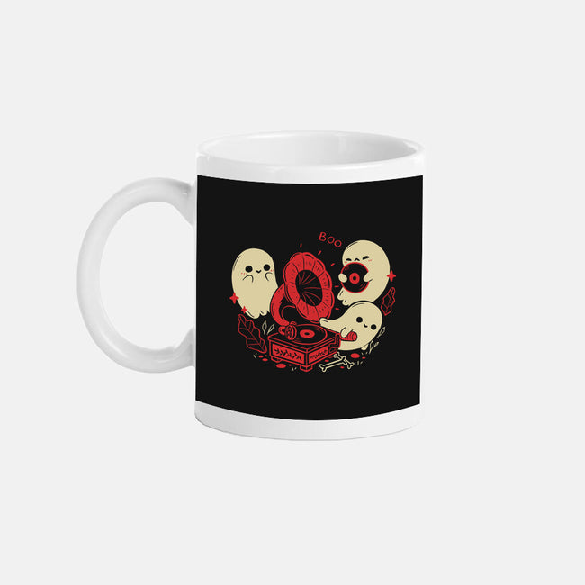 Spooky Cute Gramophone Ghosts-None-Mug-Drinkware-xMorfina