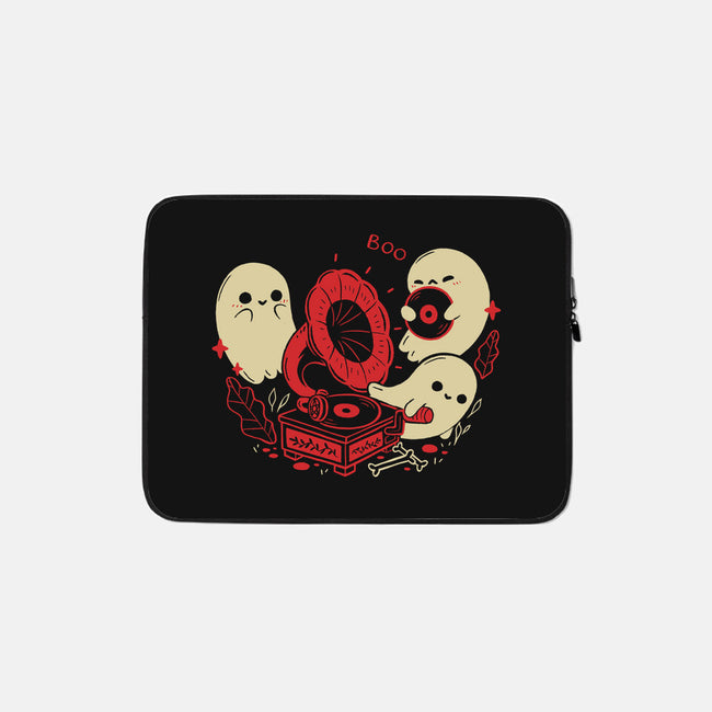 Spooky Cute Gramophone Ghosts-None-Zippered-Laptop Sleeve-xMorfina