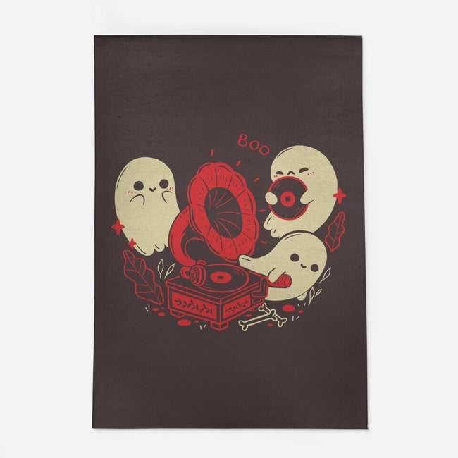 Spooky Cute Gramophone Ghosts-None-Outdoor-Rug-xMorfina