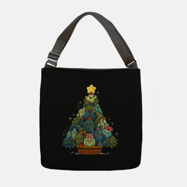 Succulents Xmas Tree-None-Adjustable Tote-Bag-Vallina84