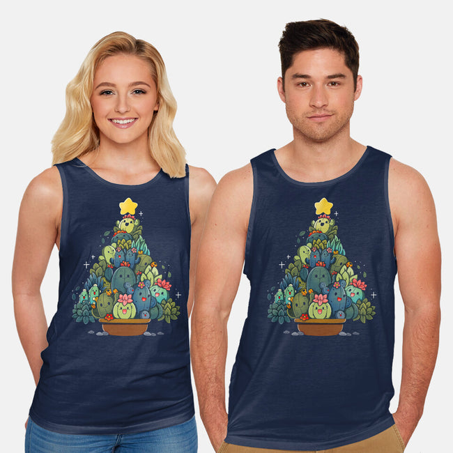 Succulents Xmas Tree-Unisex-Basic-Tank-Vallina84