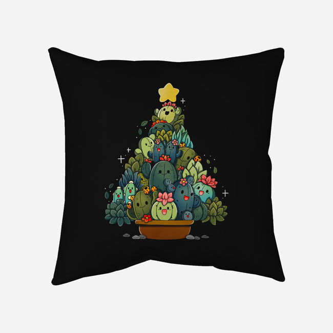 Succulents Xmas Tree-None-Non-Removable Cover w Insert-Throw Pillow-Vallina84