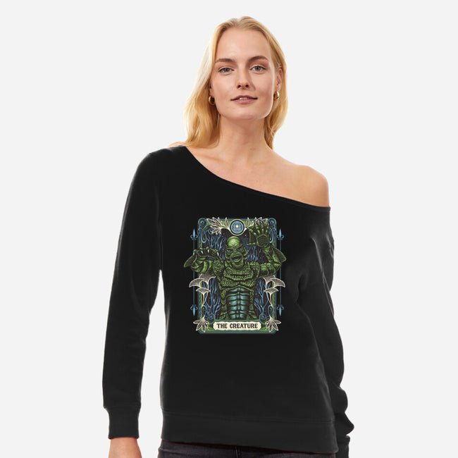 The Creature-Womens-Off Shoulder-Sweatshirt-momma_gorilla
