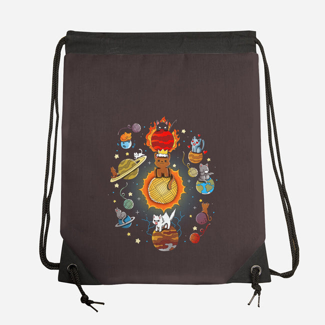 Kittens Solar System-None-Drawstring-Bag-Vallina84