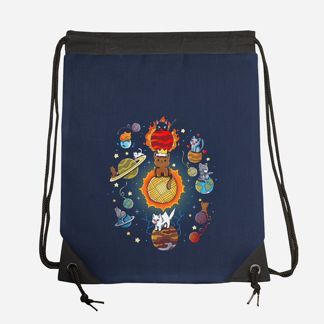 Kittens Solar System-None-Drawstring-Bag-Vallina84