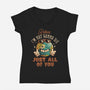 Relax I'm Not Gonna Die-Womens-V-Neck-Tee-eduely