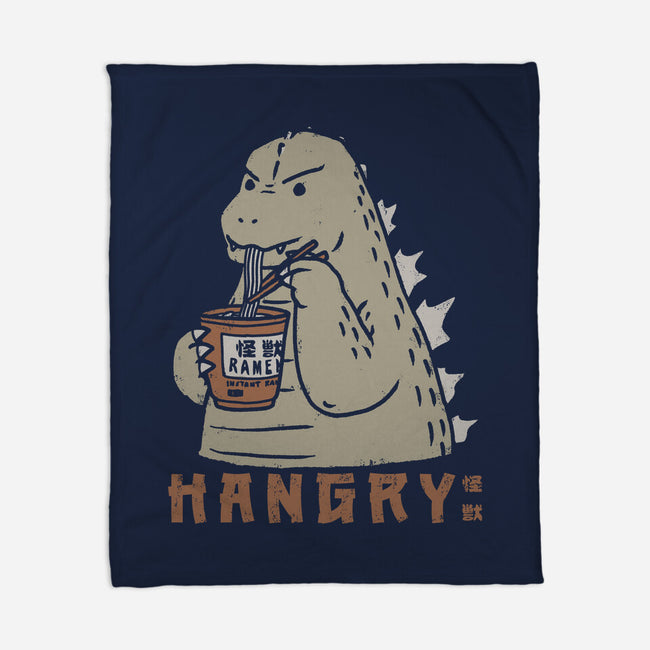 Hangry Kaiju-None-Fleece-Blanket-pigboom