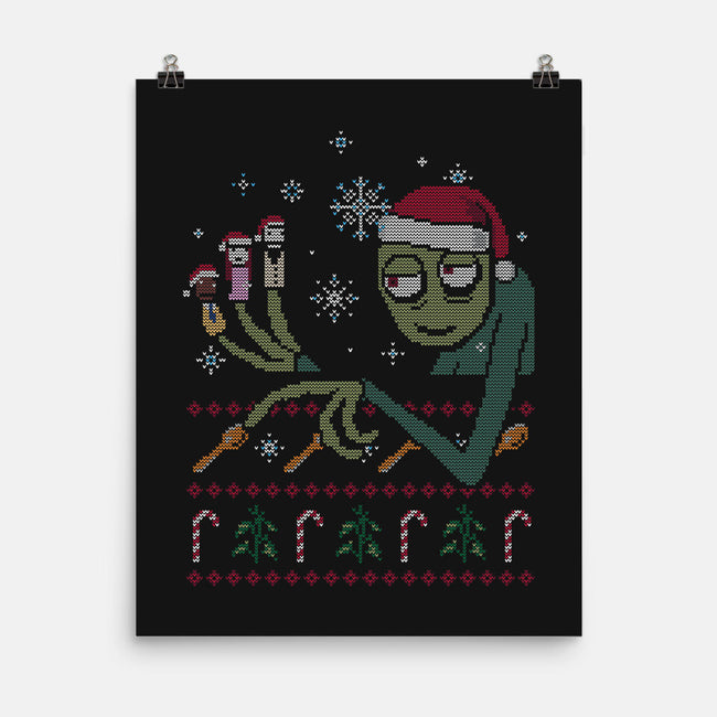 Mr. Fingers And Friends Ugly Sweater-None-Matte-Poster-katiestack.art
