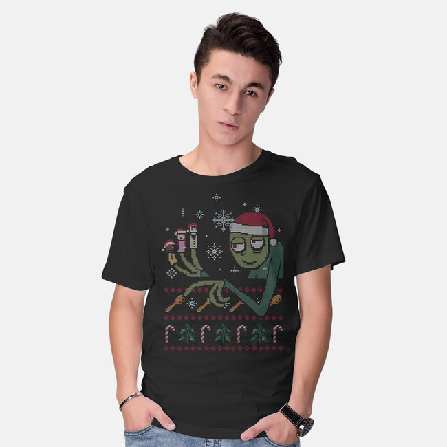 Mr. Fingers And Friends Ugly Sweater-Mens-Basic-Tee-katiestack.art