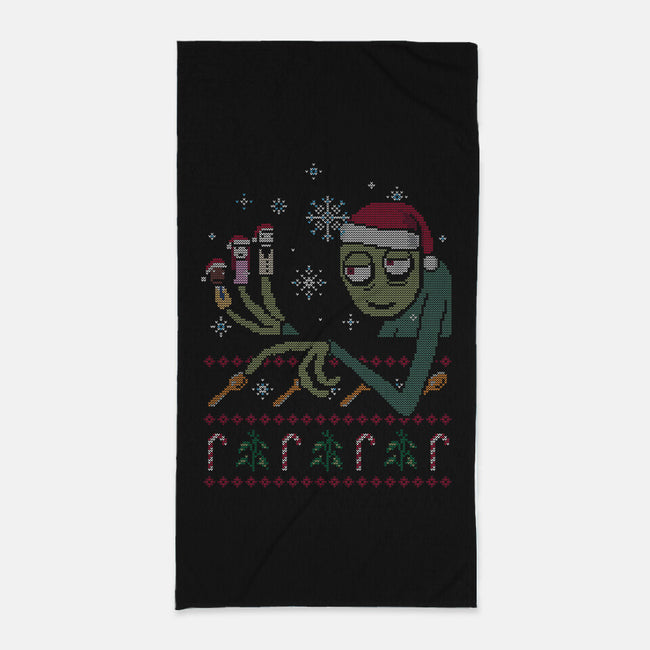 Mr. Fingers And Friends Ugly Sweater-None-Beach-Towel-katiestack.art