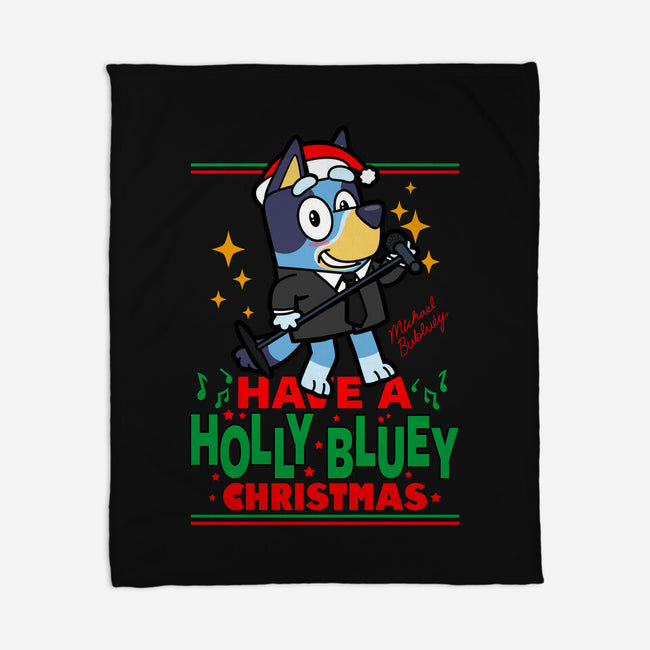 Have A Holly Bluey Christmas-None-Fleece-Blanket-Boggs Nicolas