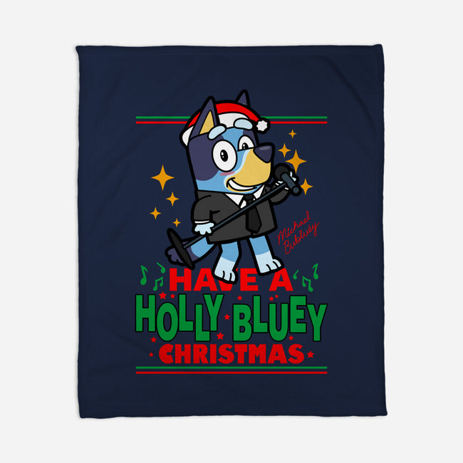 Have A Holly Bluey Christmas-None-Fleece-Blanket-Boggs Nicolas