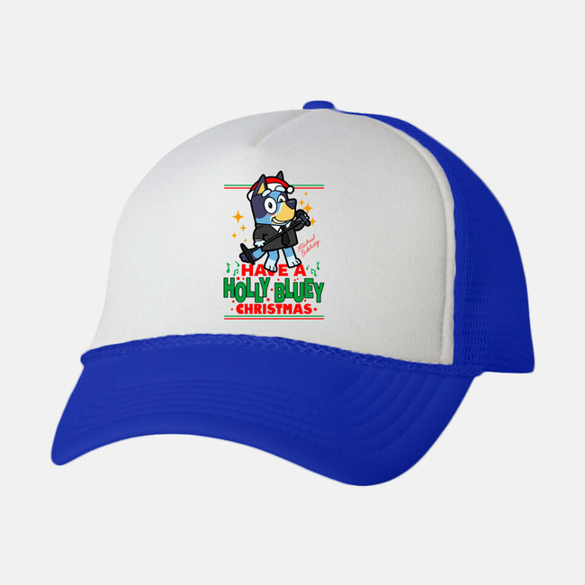 Have A Holly Bluey Christmas-Unisex-Trucker-Hat-Boggs Nicolas