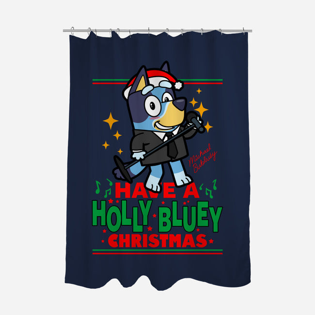 Have A Holly Bluey Christmas-None-Polyester-Shower Curtain-Boggs Nicolas