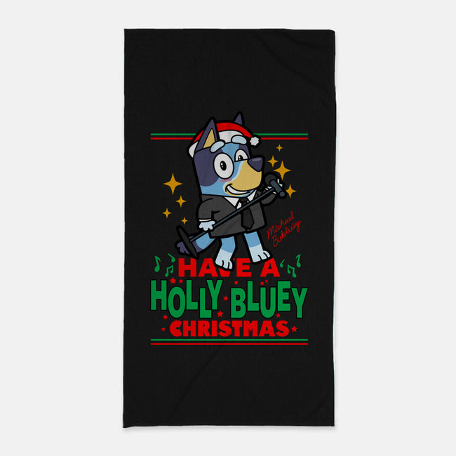 Have A Holly Bluey Christmas-None-Beach-Towel-Boggs Nicolas