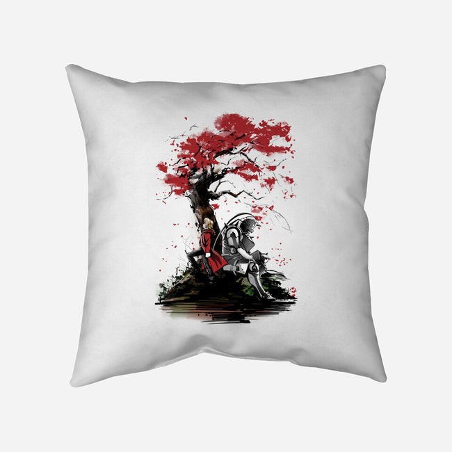 Brothers Under The Tree-None-Removable Cover-Throw Pillow-ddjvigo
