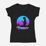 A Retro Space Cowboy-Womens-V-Neck-Tee-ddjvigo