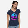 A Retro Space Cowboy-Womens-V-Neck-Tee-ddjvigo