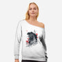 Fear The God Of Destruction-Womens-Off Shoulder-Sweatshirt-ddjvigo