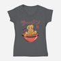 Ramen Ooze Monster-Womens-V-Neck-Tee-vp021