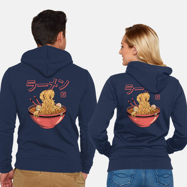 Ramen Ooze Monster-Unisex-Zip-Up-Sweatshirt-vp021