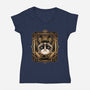 Grumpy New Year-Womens-V-Neck-Tee-daobiwan