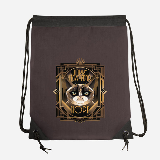 Grumpy New Year-None-Drawstring-Bag-daobiwan