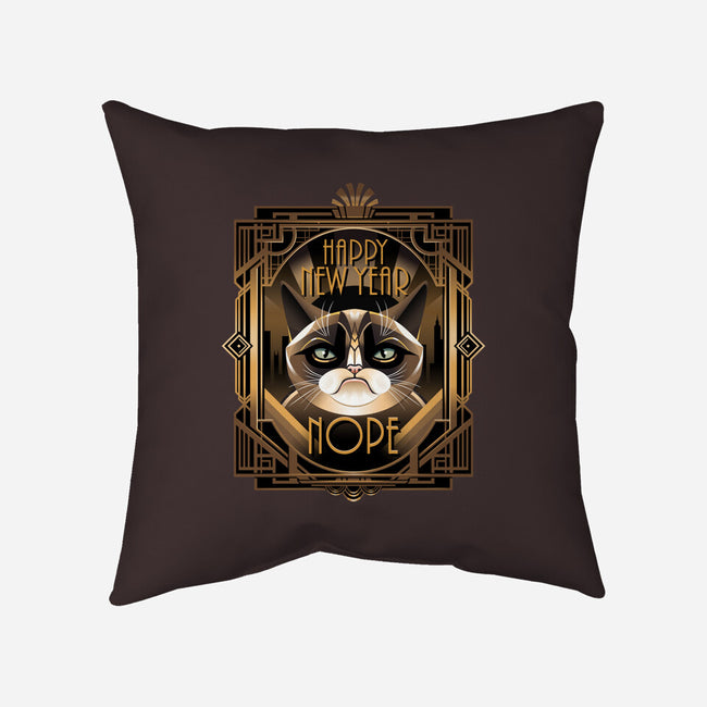 Grumpy New Year-None-Non-Removable Cover w Insert-Throw Pillow-daobiwan