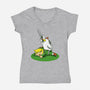 The Real Savior Chicken Game-Womens-V-Neck-Tee-LtonStudio