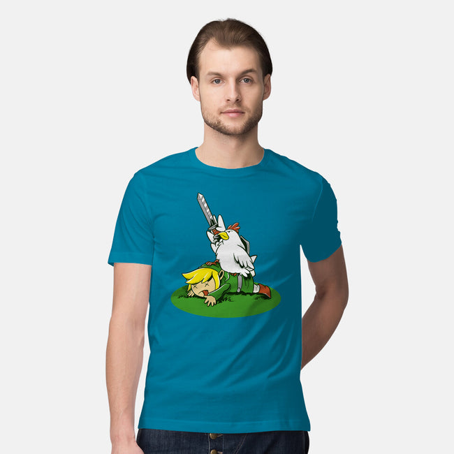 The Real Savior Chicken Game-Mens-Premium-Tee-LtonStudio