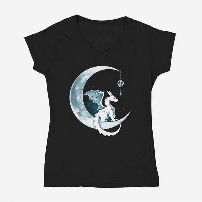 Year Of Dragon-Womens-V-Neck-Tee-Vallina84