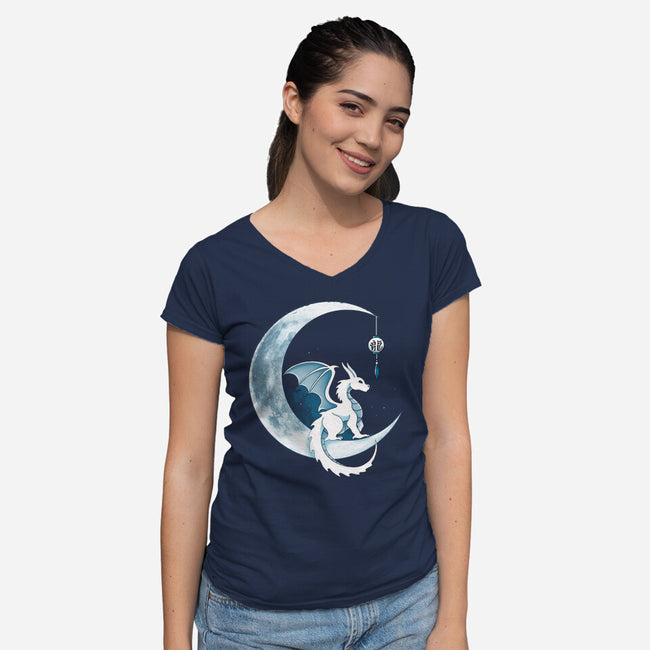 Year Of Dragon-Womens-V-Neck-Tee-Vallina84