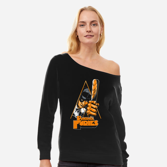 Baseball Furies-Womens-Off Shoulder-Sweatshirt-Nemons