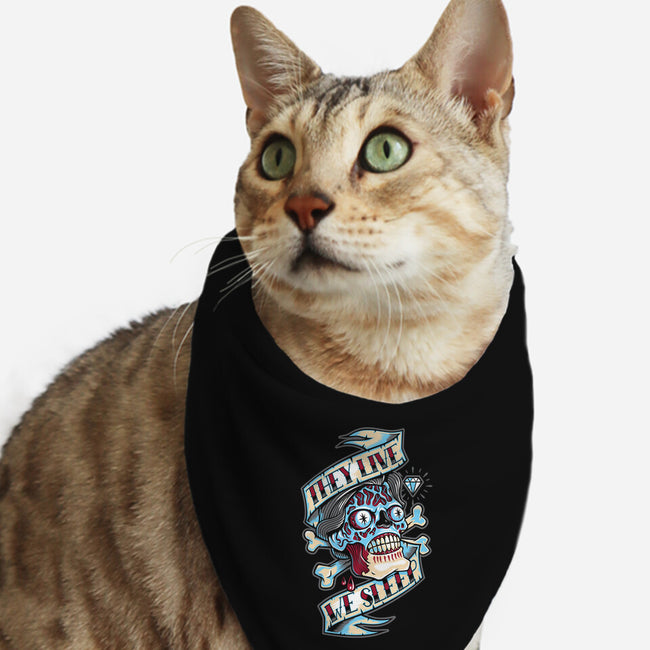 They Live We Sleep-Cat-Bandana-Pet Collar-Nemons